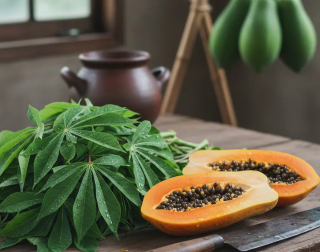 Daun Singkong dan Pepaya Sebagai Pembersih Alami Sistem Pencernaan